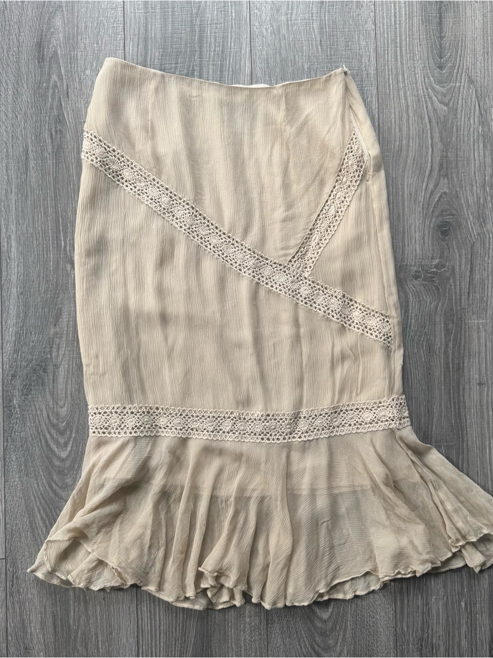 Y2K Silk Midi Skirt